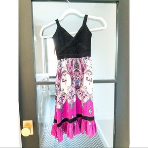 Bebe XS Black and pink dress